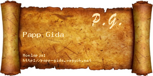 Papp Gida névjegykártya